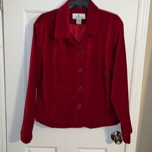 3/$10 Erin London Red Velour Ladies Blazer